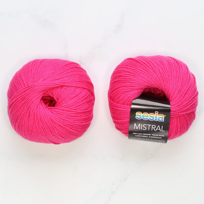 Sesia Mistral in colourway Hot Pink – 4ply weight wool yarn