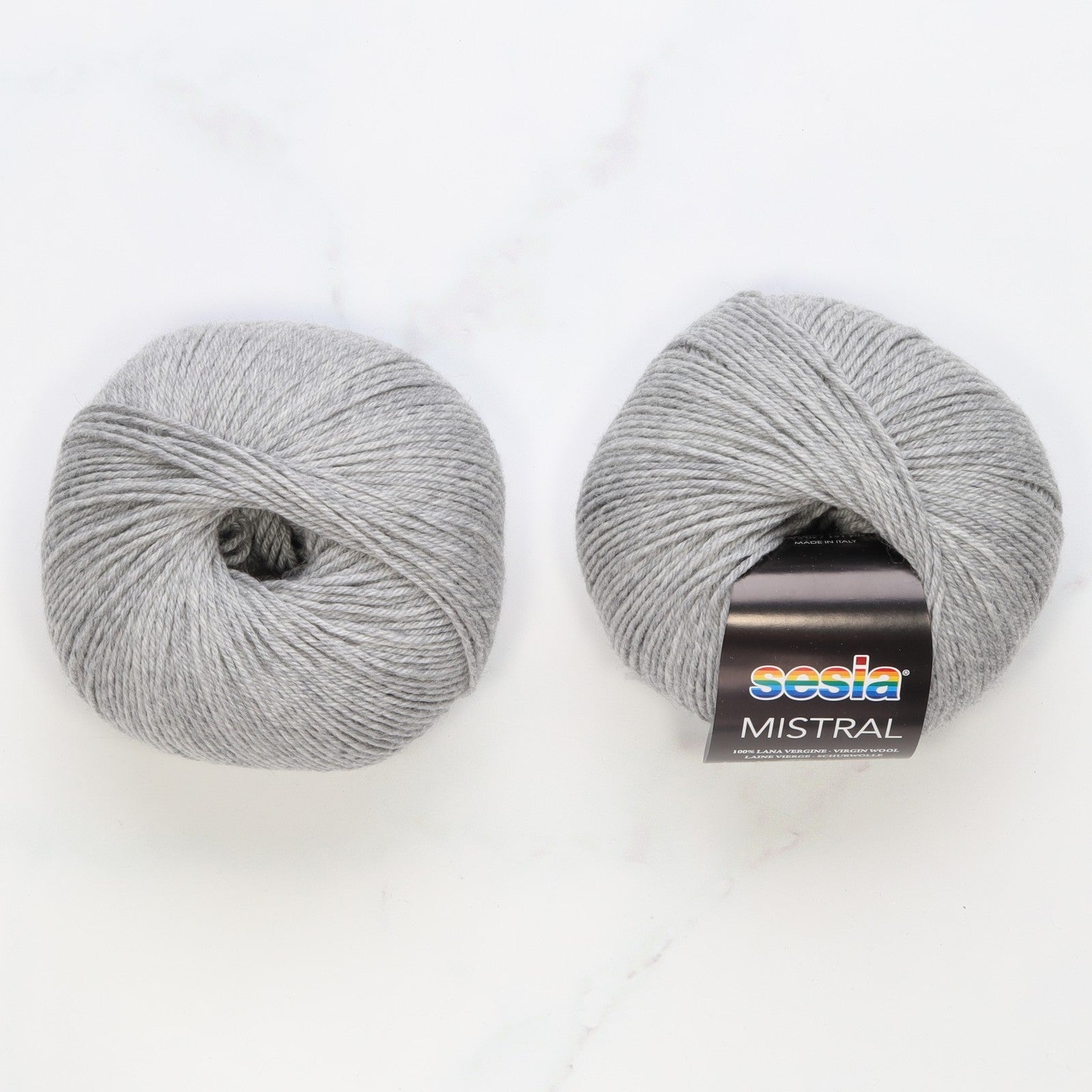 Sesia Mistral in colourway Grey heather – 4ply weight wool yarn