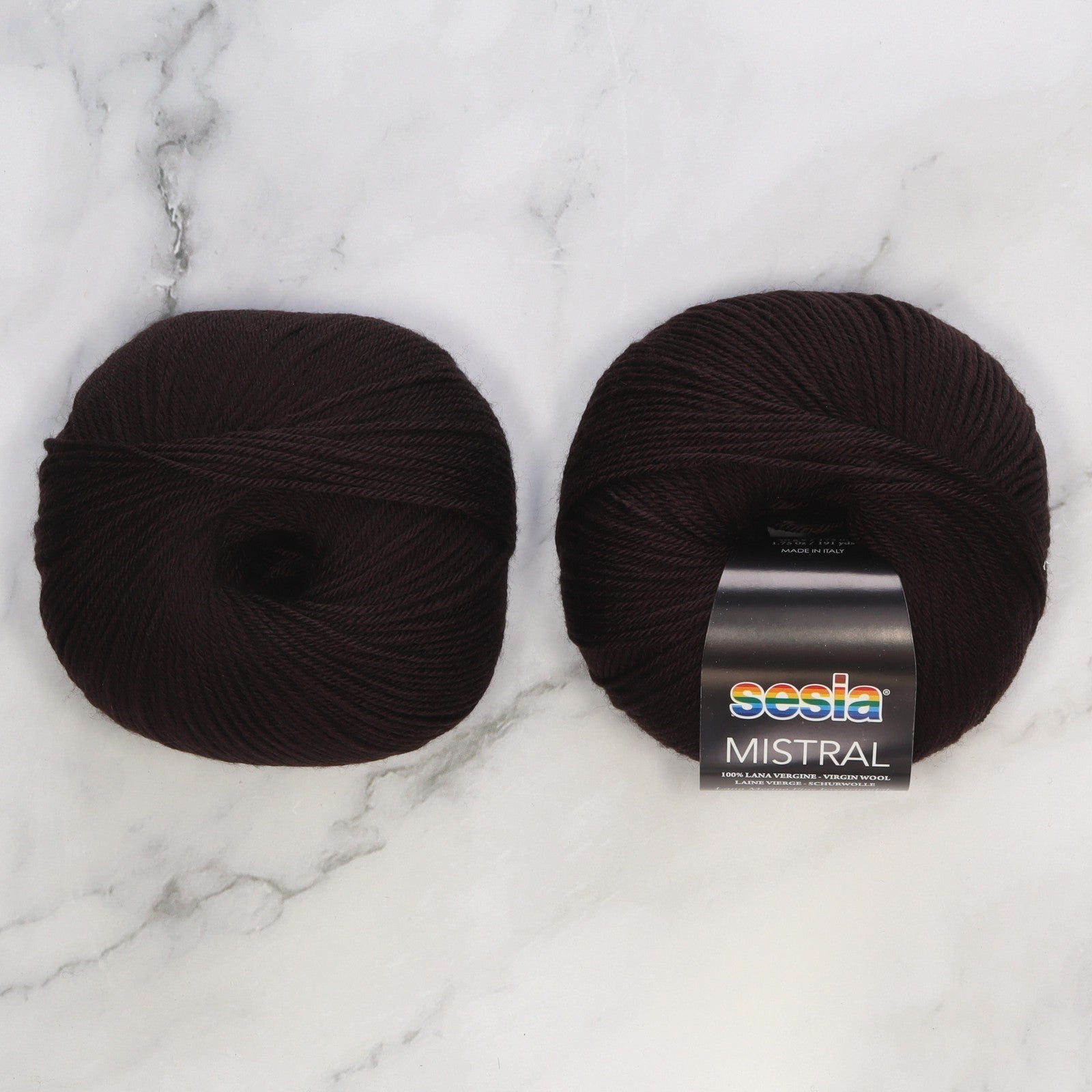 Sesia Mistral in colourway Dark Chocolate – 4ply weight wool yarn