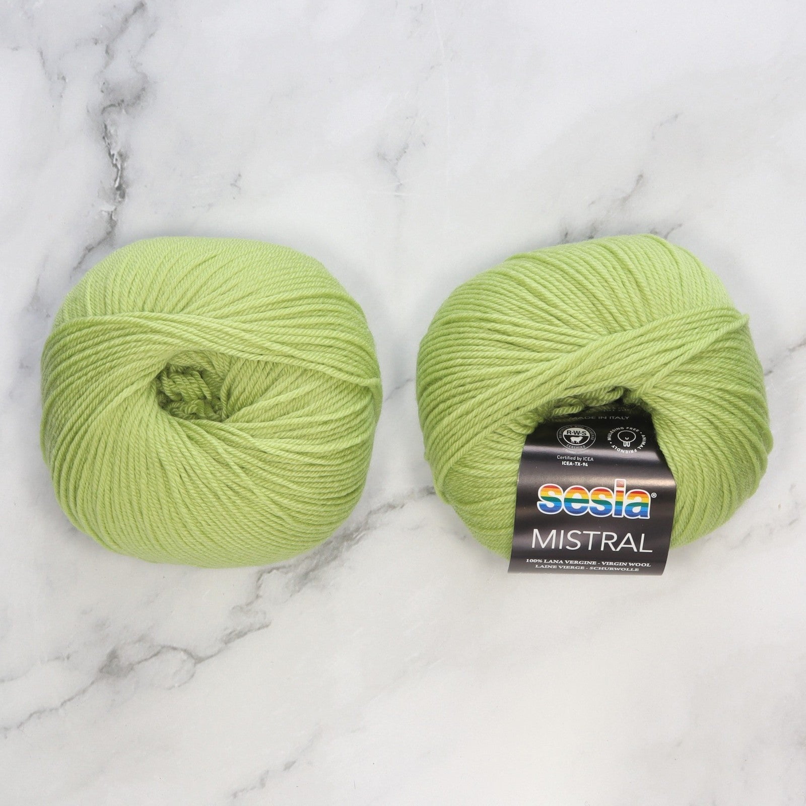 Sesia Mistral in colourway Kiwifruit – 4ply weight wool yarn