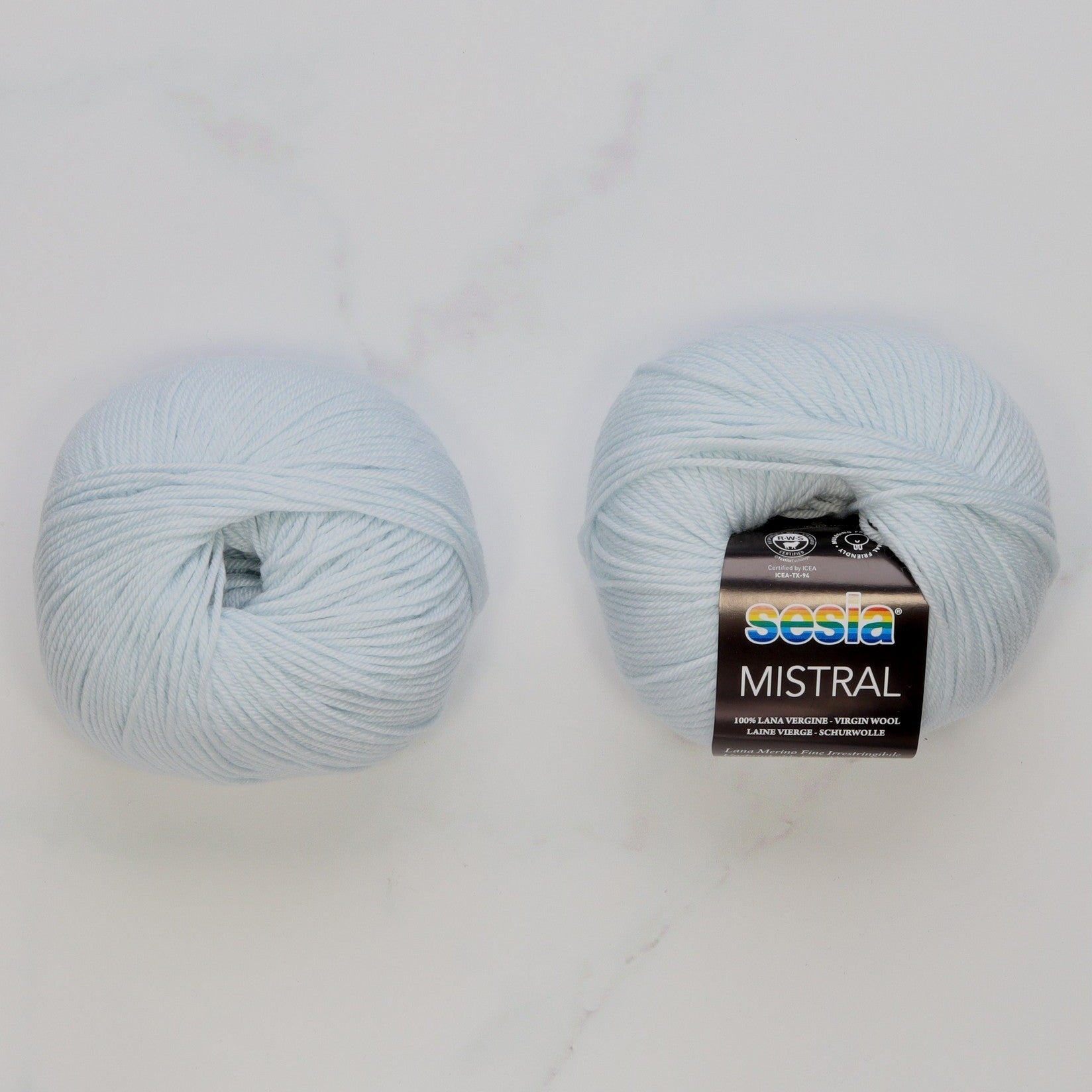 Sesia Mistral in colourway Ice Blue – 4ply weight wool yarn
