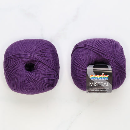Sesia Mistral in colourway Plum – 4ply weight wool yarn