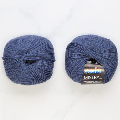 Sesia Mistral in colourway Denim Heather – 4ply weight wool yarn