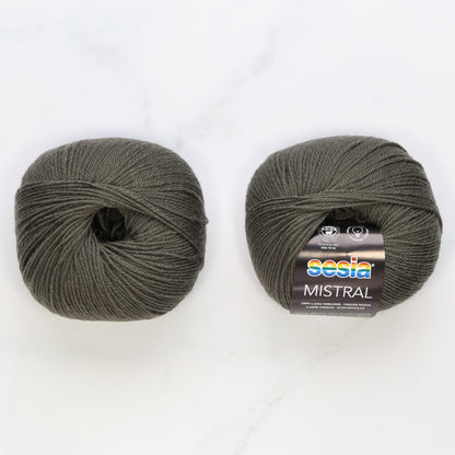Sesia Mistral in colourway Dark Moss – 4ply weight wool yarn