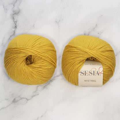 Sesia Mistral in colourway Mustard – 4ply weight wool yarn