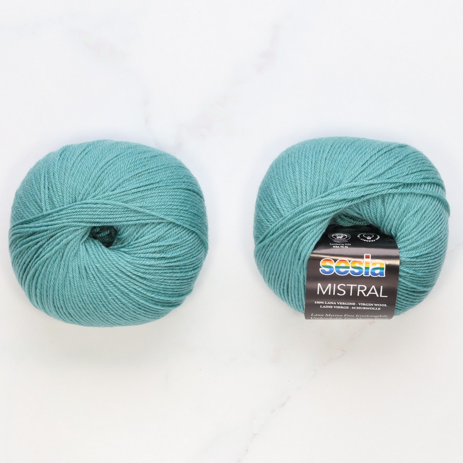 Sesia Mistral in colourway Sea Green – 4ply weight wool yarn
