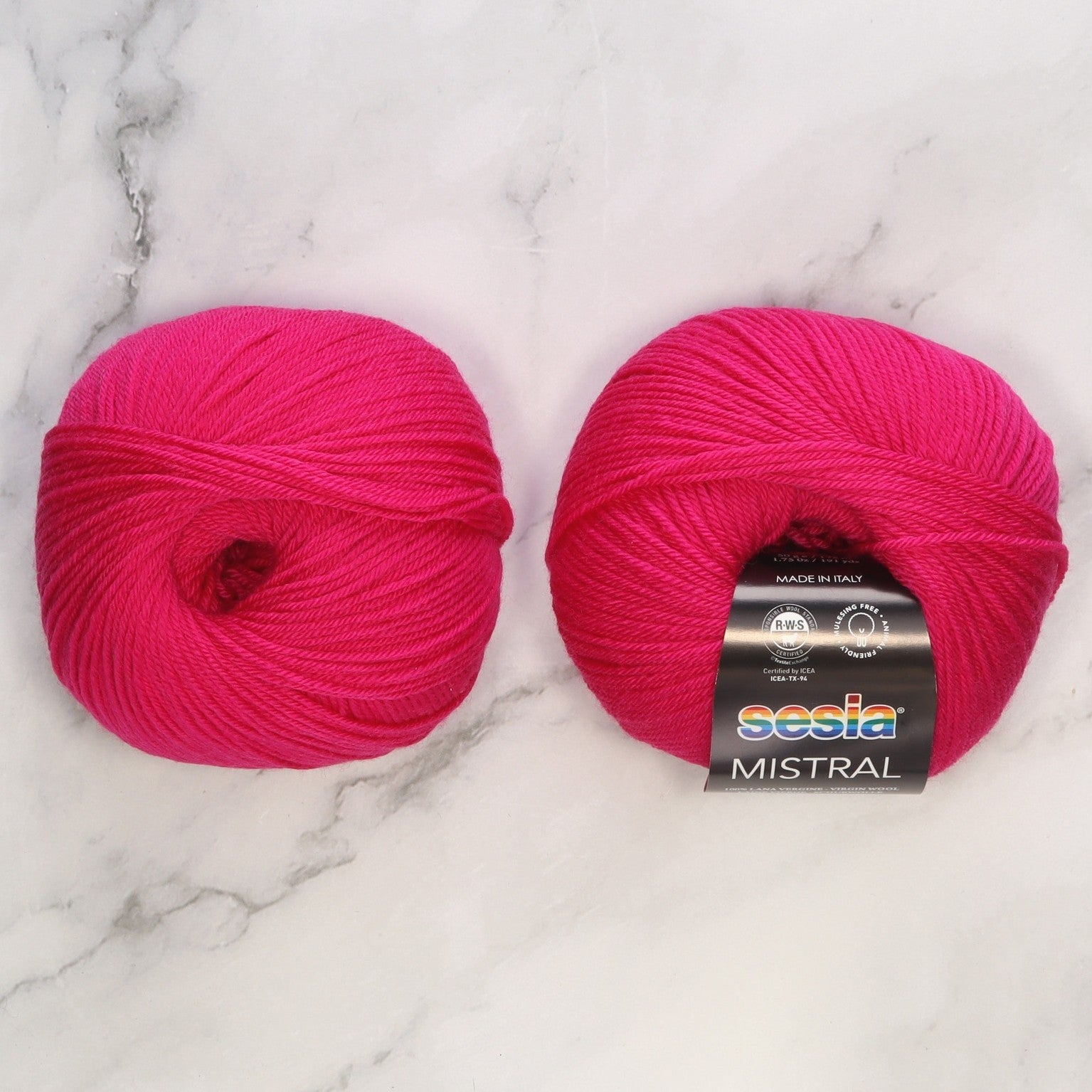 Sesia Mistral in colourway Fuchsia – 4ply weight wool yarn