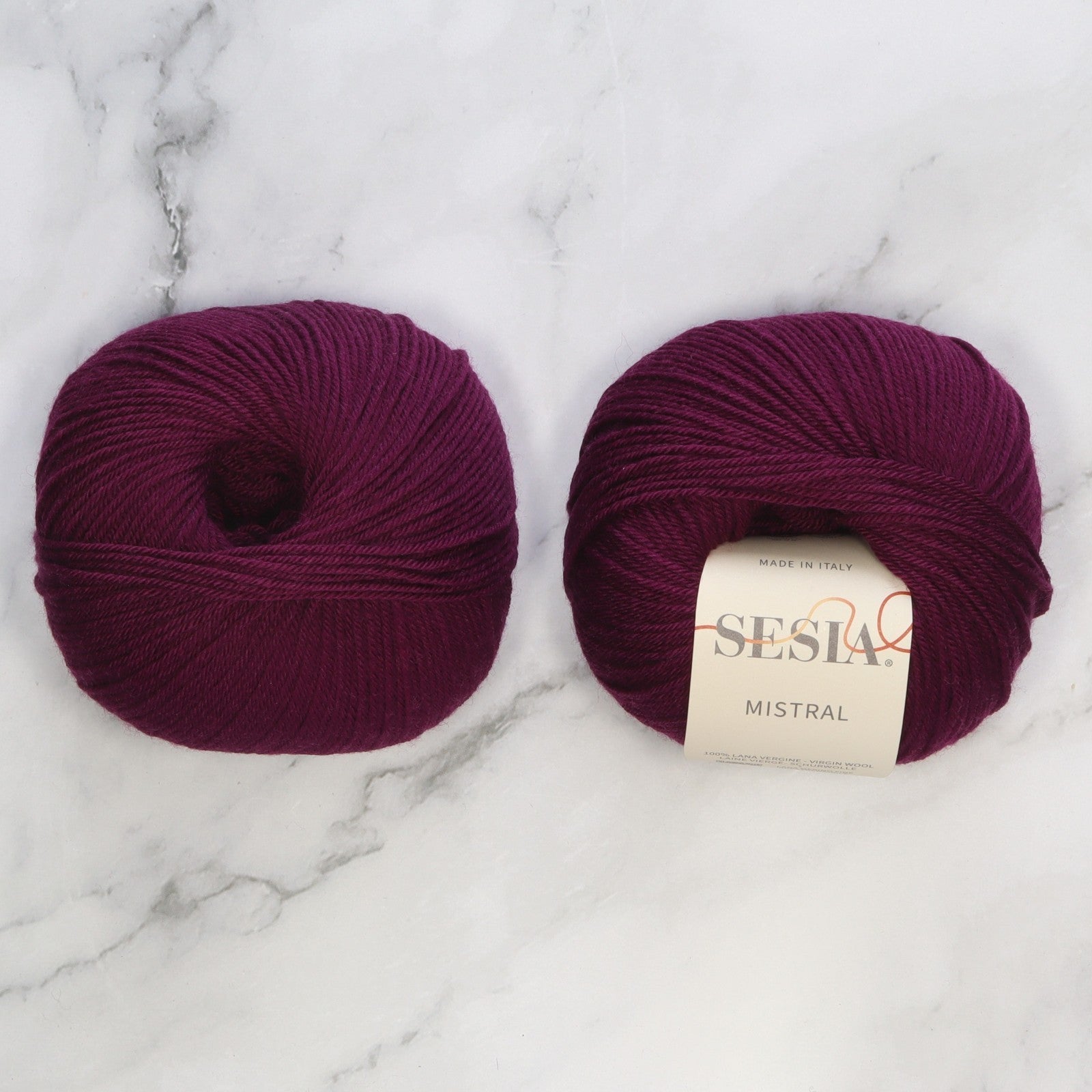 Sesia Mistral in colourway Berry – 4ply weight wool yarn