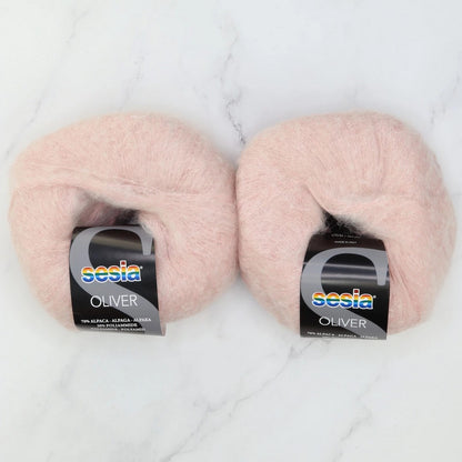 Sesia Oliver in colourway Blush – 2ply weight alpaca, nylon yarn