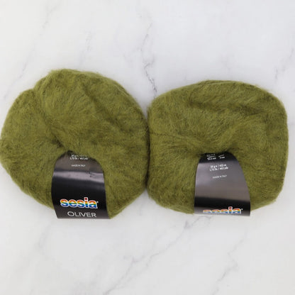 Sesia Oliver in colourway Moss – 2ply weight alpaca, nylon yarn