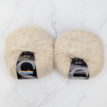 Sesia Oliver in colourway Beige – 2ply weight alpaca, nylon yarn
