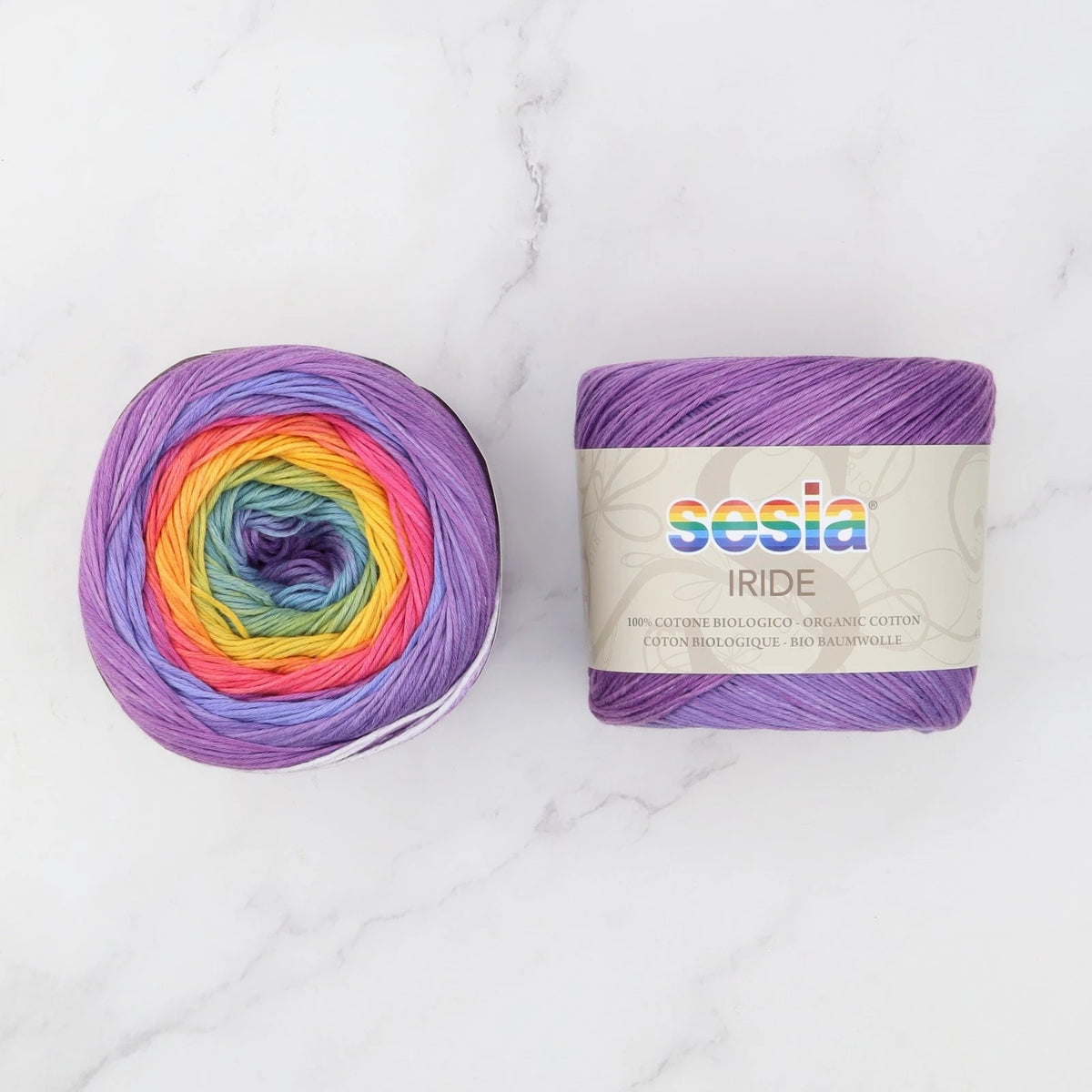 Ripple Baby Blanket Kit in Iride in 4628 Bright Rainbow