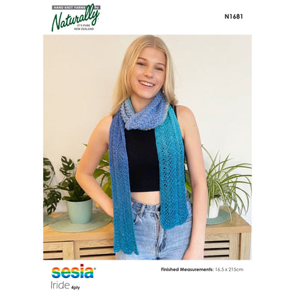 Waves Summer Scarf Kit in Iride – the pattern leaflet