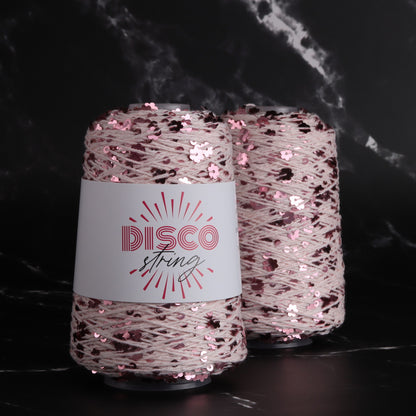 Stitch Lane Yarns Disco String in colourway Disco Rose – 5ply weight cotton yarn