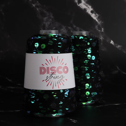 Stitch Lane Yarns Disco String in colourway Boogie Nights Black – 5ply weight cotton yarn