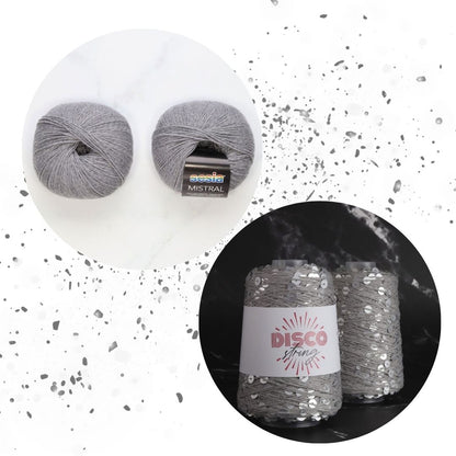 Sparkles Tee Yarn kit, colourway Moonlight Mirrorball