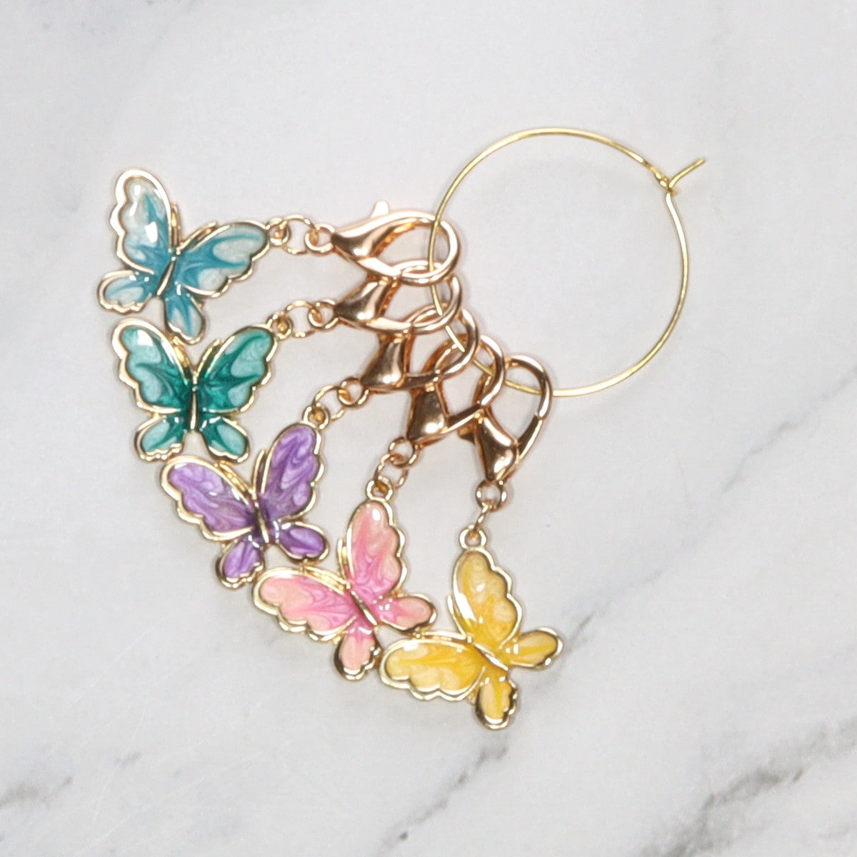 Skein Sisters Enamel Stitch Markers - Various Styles – Colourful Butterfly