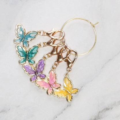 Skein Sisters Enamel Stitch Markers - Various Styles – Colourful Butterfly