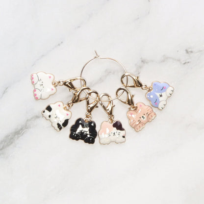 Skein Sisters Enamel Stitch Markers - Various Styles – Cat Face