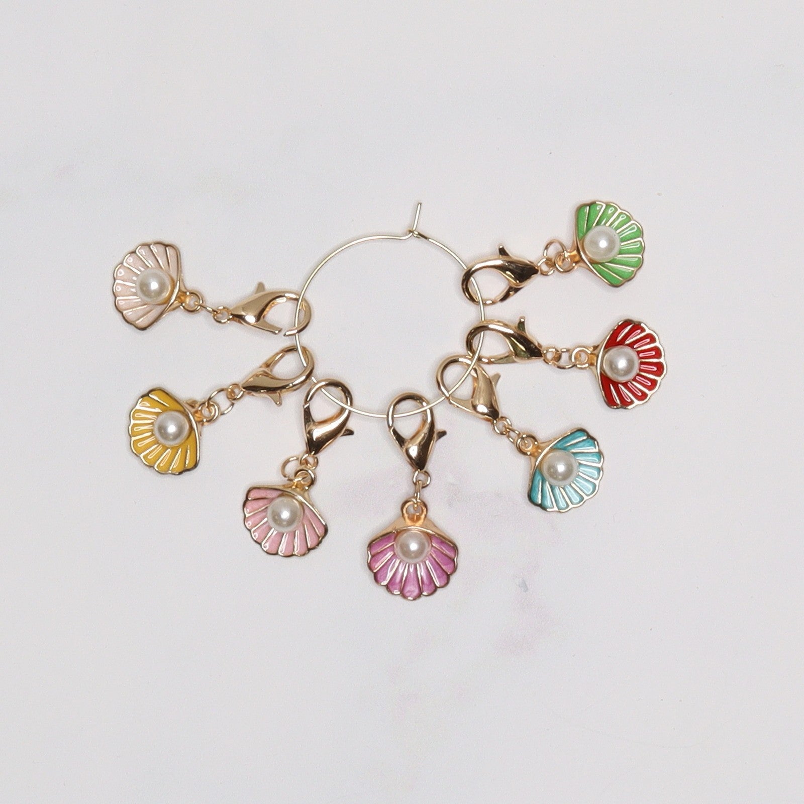Skein Sisters Enamel Stitch Markers - Various Styles – Pearl Shell