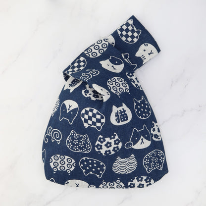 Skein Sisters Knot Project Bag – Cat Out of the Bag - Blue