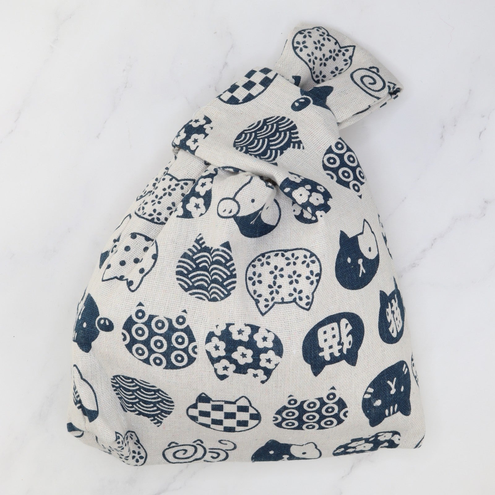 Skein Sisters Knot Project Bag – Cat Out of the Bag - Navy