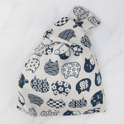 Skein Sisters Knot Project Bag – Cat Out of the Bag - Navy