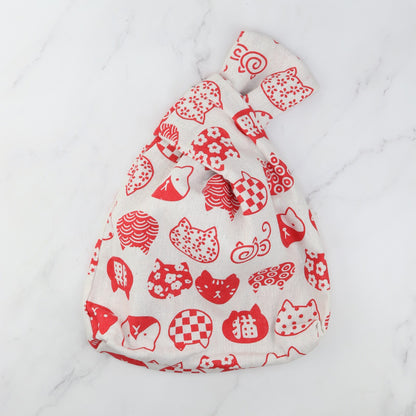 Skein Sisters Knot Project Bag – Cat Out of the Bag - Red