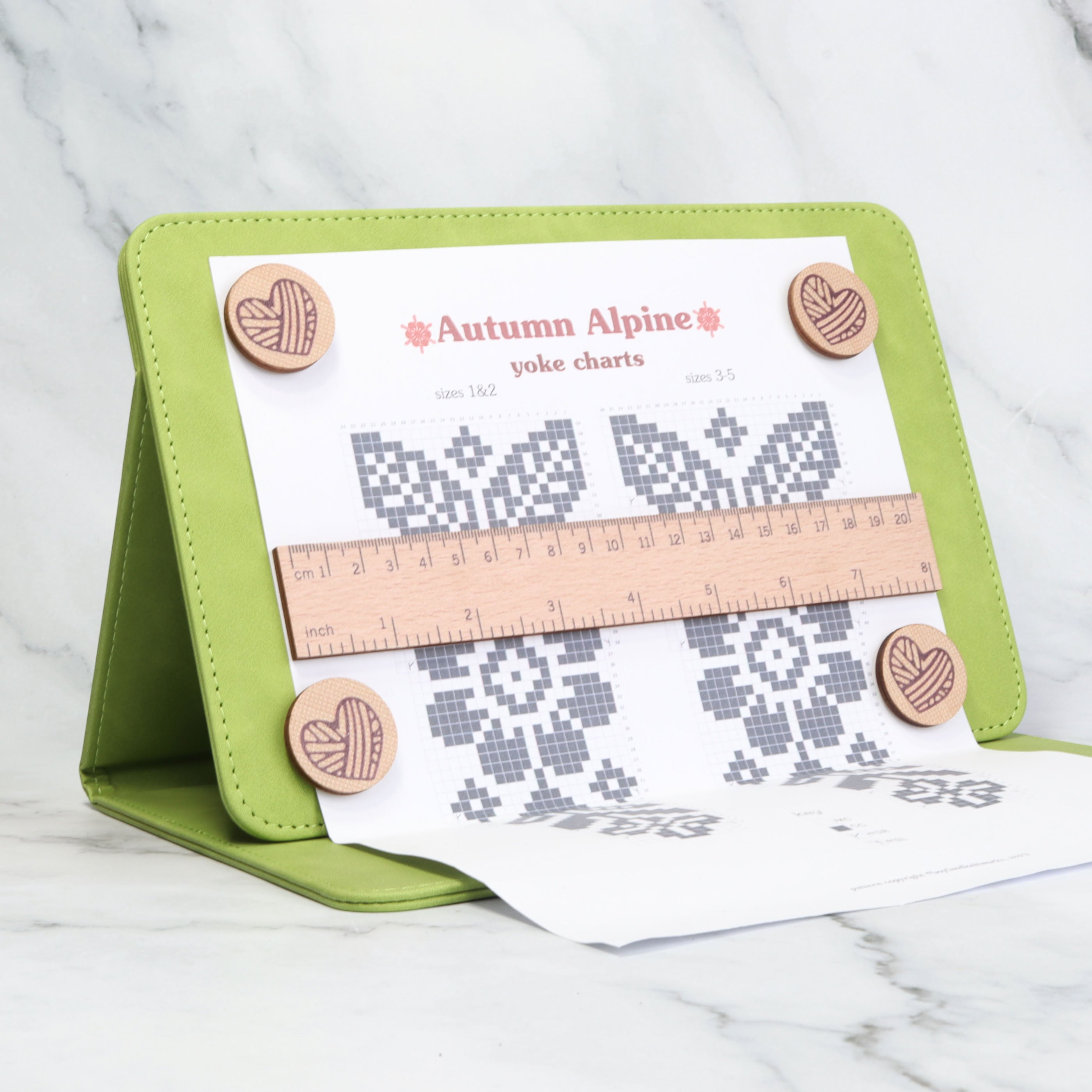 Skein Sisters Magnetic Pattern/Chart Holder – Apple Green