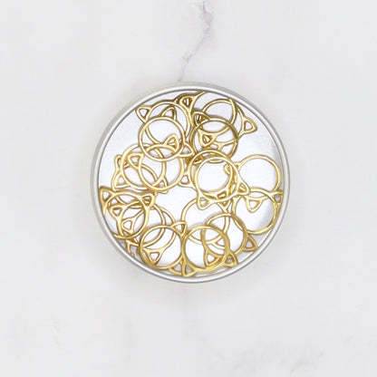 Skein Sisters Cat Ears Stitch Markers – Gold