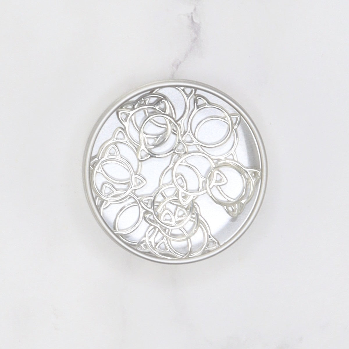 Skein Sisters Cat Ears Stitch Markers – Silver