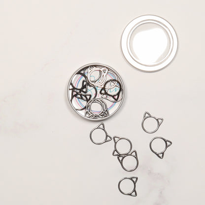 Skein Sisters Cat Ears Stitch Markers – Black – view 2