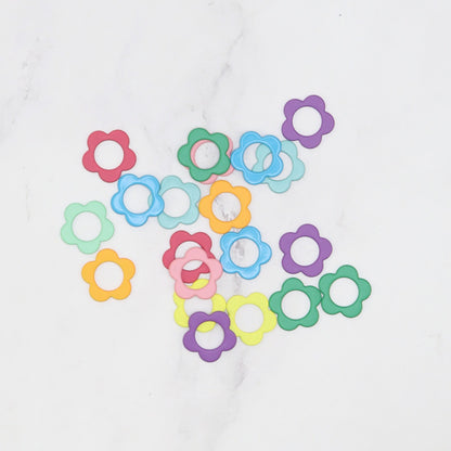 Skein Sisters Metal Stitch Markers: Daisy Assorted
