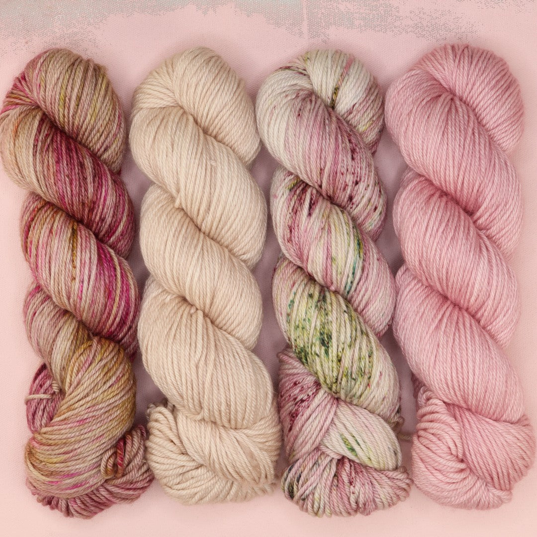 Poet Worsted – Four Colour Set in colourway As You Wish – 10ply weight merino, nylon, silk yarn