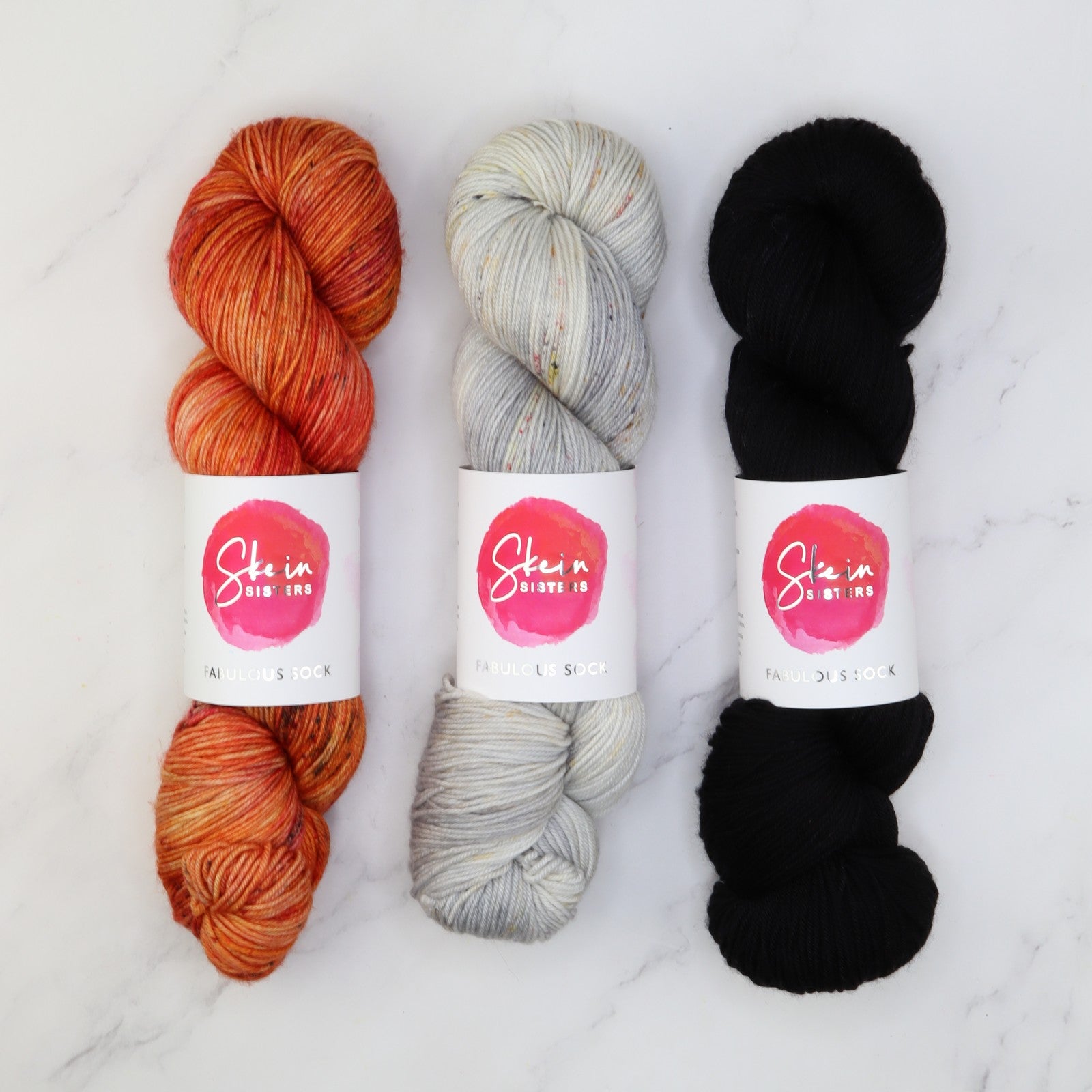Colour Drift Shawl kit in Fabulous Sock, colourway Campfire