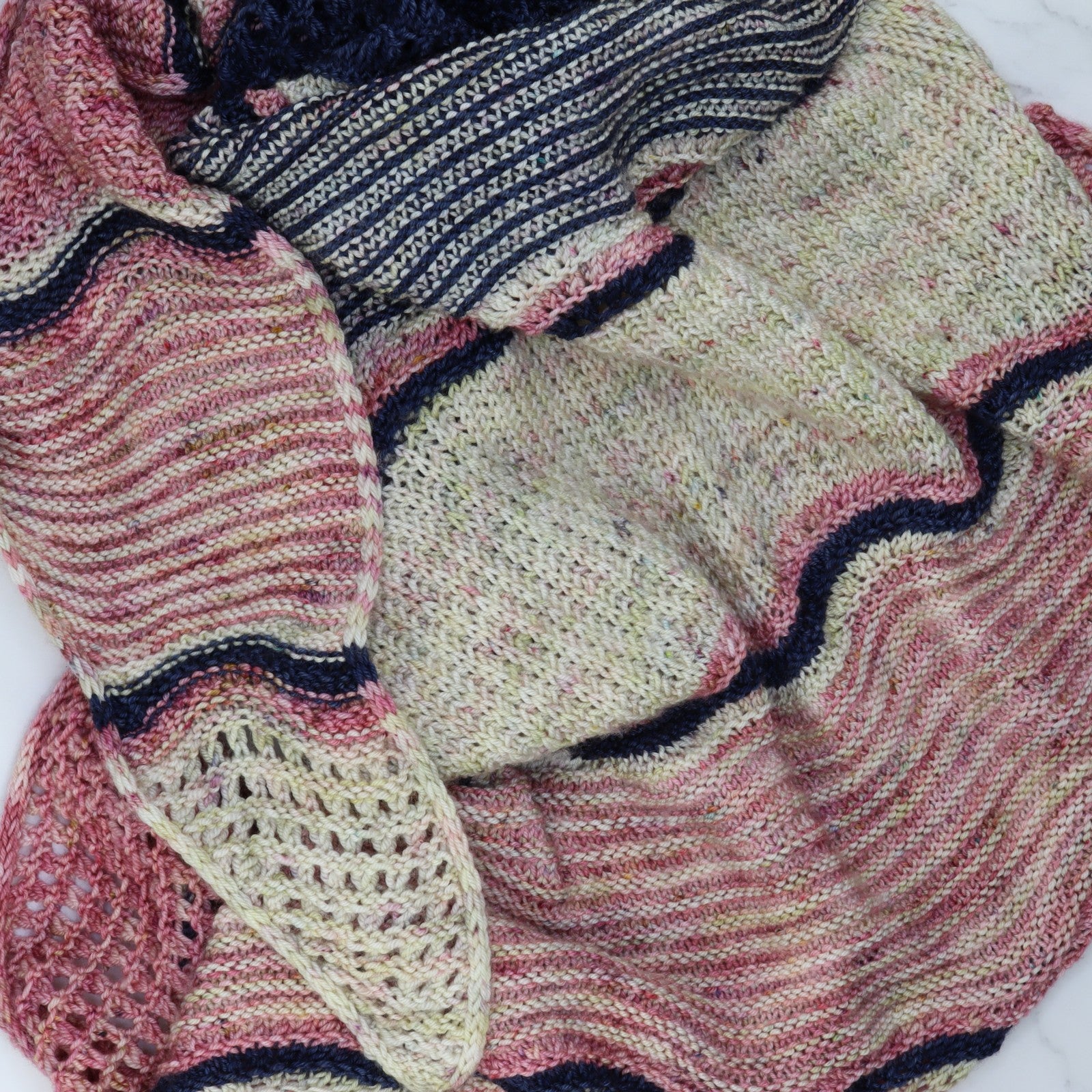 Colour Drift Shawl knitting kit – view 4