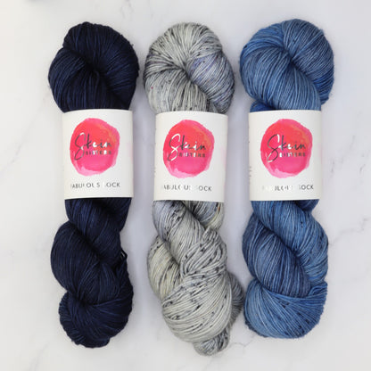 Fiber Fest Yarn kit in Fabulous Sock, colourway Hollow Sky