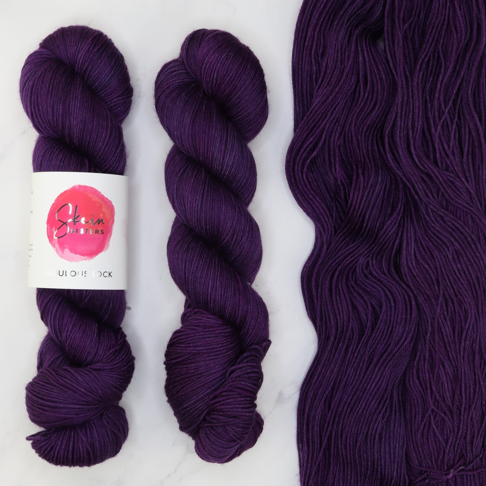 Skein Sisters Fabulous Sock in colourway After Midnight – 4ply weight merino, nylon yarn