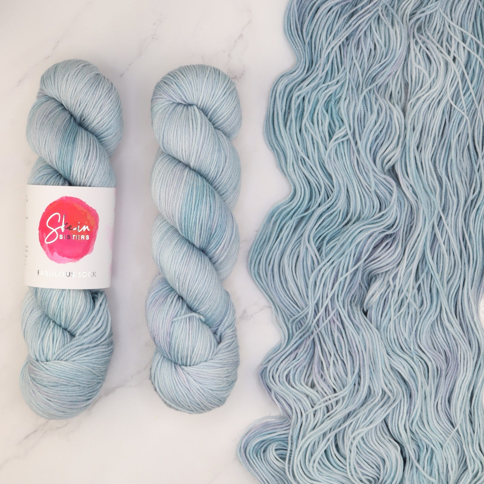 Skein Sisters Fabulous Sock in colourway Antarctica – 4ply weight merino, nylon yarn