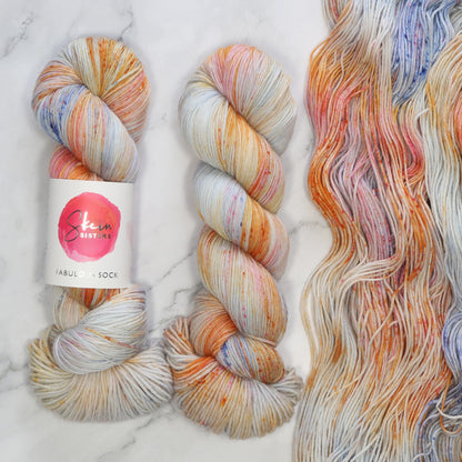 Skein Sisters Fabulous Sock in colourway Magic Beach – 4ply weight merino, nylon yarn