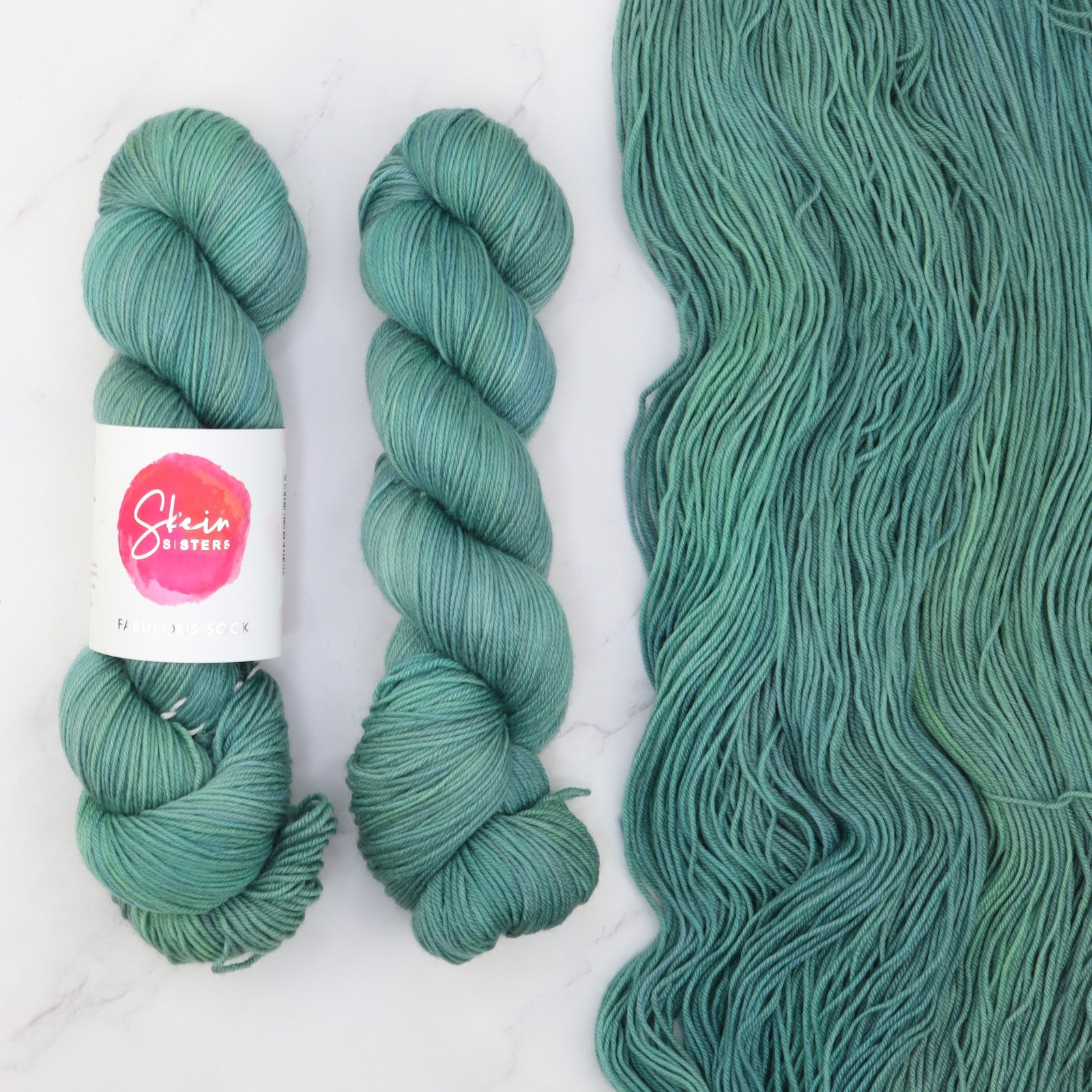 Skein Sisters Fabulous Sock in colourway New Leaf – 4ply weight merino, nylon yarn