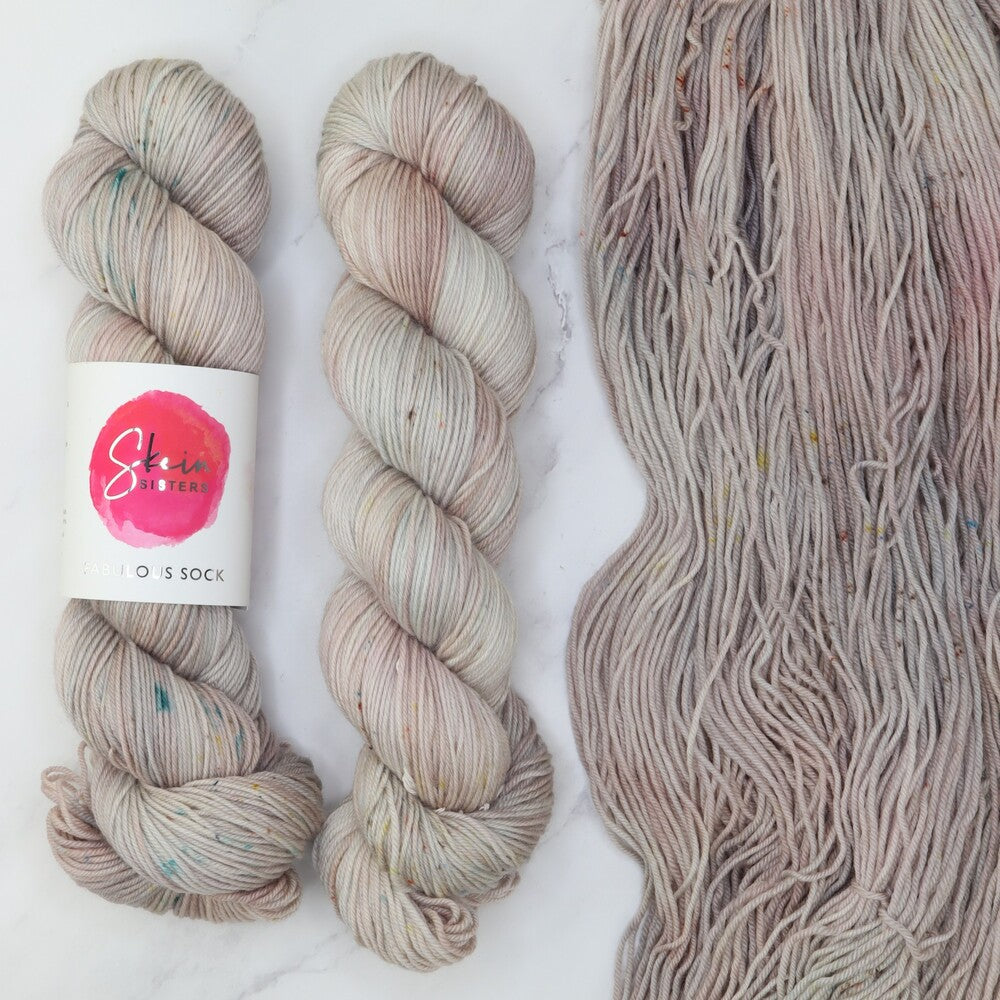 Skein Sisters Fabulous Sock in colourway Paperbark – 4ply weight merino, nylon yarn