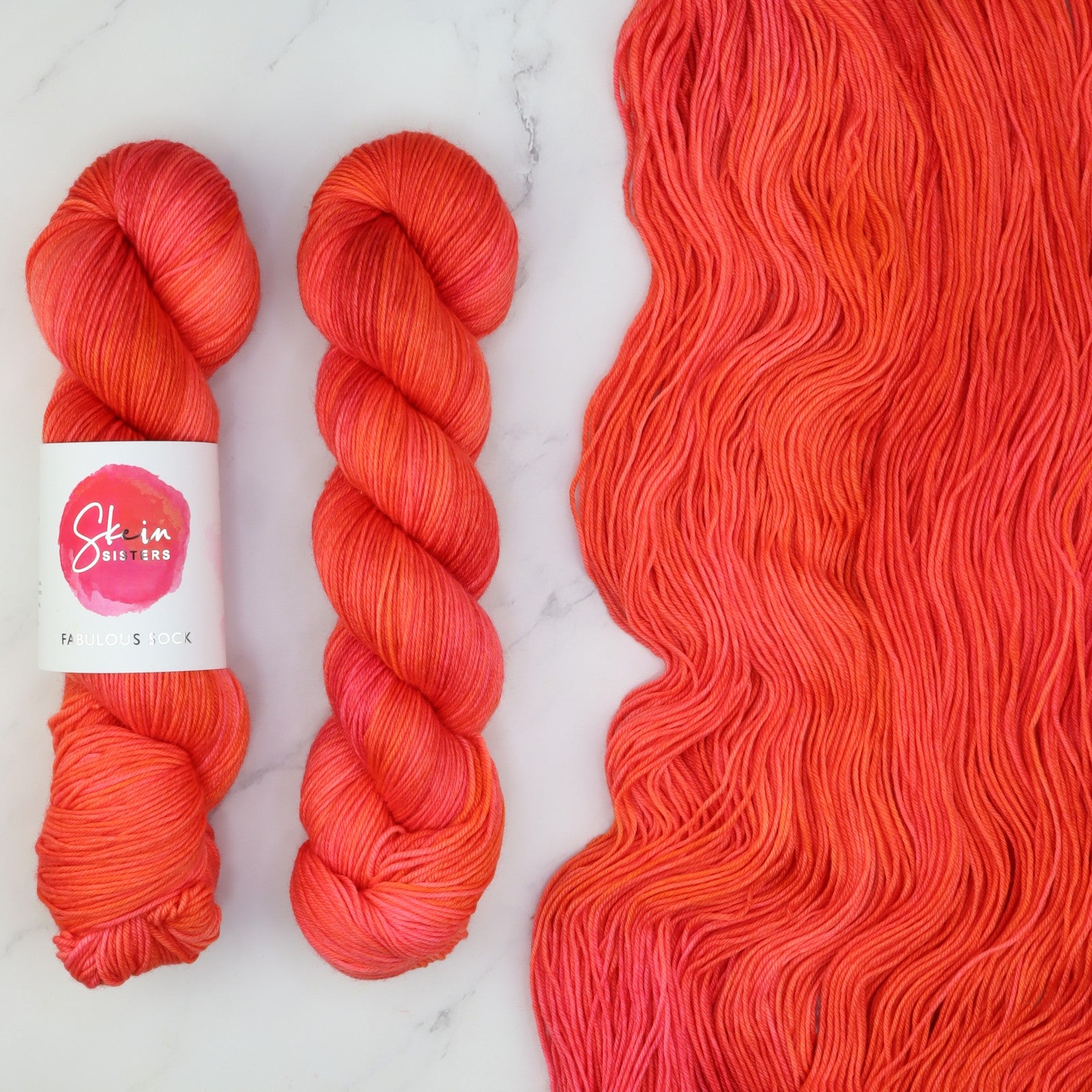 Skein Sisters Fabulous Sock in colourway Popsicle – 4ply weight merino, nylon yarn