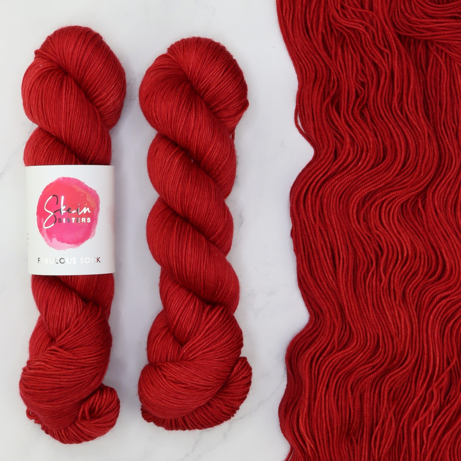 Skein Sisters Fabulous Sock in colourway Revenge – 4ply weight merino, nylon yarn