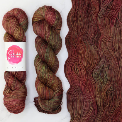 Skein Sisters Fabulous Sock in colourway Roots Corrode – 4ply weight merino, nylon yarn