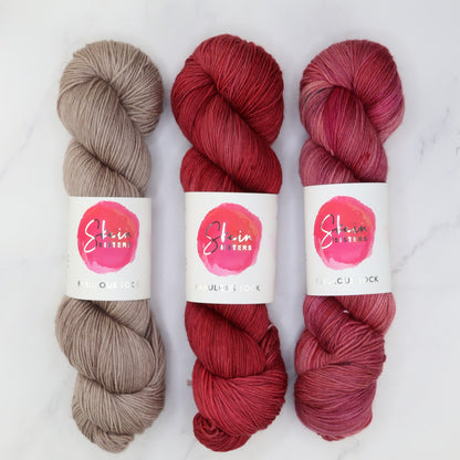 Art Nouveau Sweater kit in Fabulous Sock, colourway Marsupial