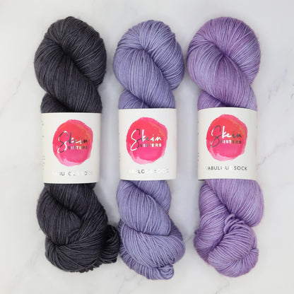 Art Nouveau Sweater kit in Fabulous Sock, colourway Mercurial