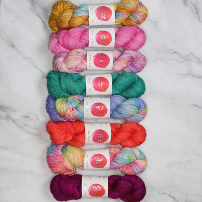 Westknits MKAL 2026 Color Kaleidoscope Kit in Skein Sisters Fabulous Sock, colourway All Dolled Up