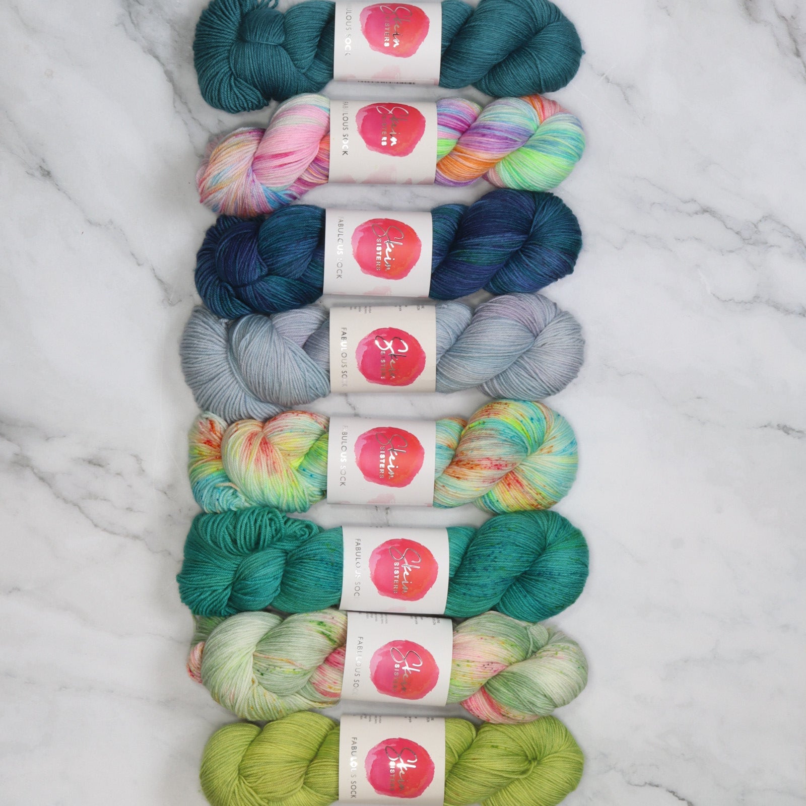 Westknits MKAL 2026 Color Kaleidoscope Kit in Skein Sisters Fabulous Sock, colourway Liquidity