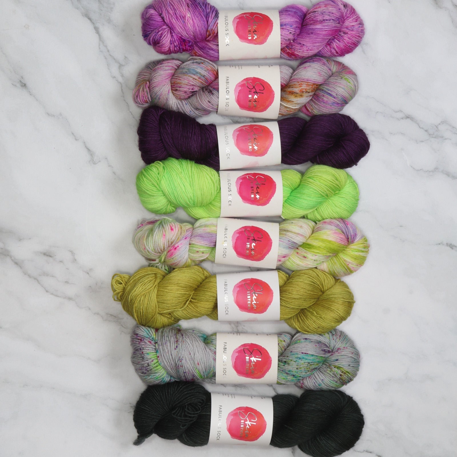 Westknits MKAL 2026 Color Kaleidoscope Kit in Skein Sisters Fabulous Sock, colourway Luminous